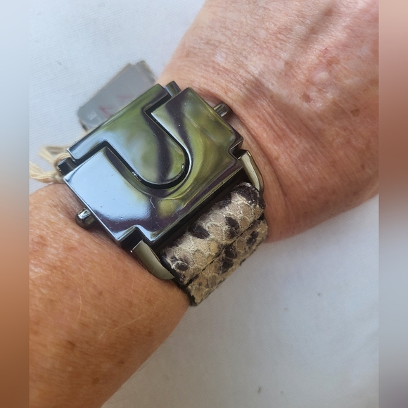 BRAND NEW ALL SAINTS PYTHON LEATHER BRACELET - Picture 3 of 10